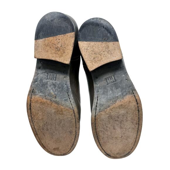 Frye Taupe Leather Melissa Button Riding Boots Size 7.5 Pull On Made in Mexico - Picture 6 of 10